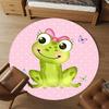 1pc Frog Butterfly Round Chair Mat Area Rug - Non-Slip, Floor Mat for Office, Bedroom, and Indoor Decor C1125504