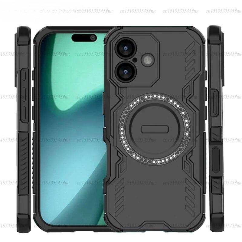Shockproof Armor Case For iPhone 17 Magnetic Adsorption Wireless Charge Cover iPhone 17 Air 17 Pro Max Case For iPhone 17 Case