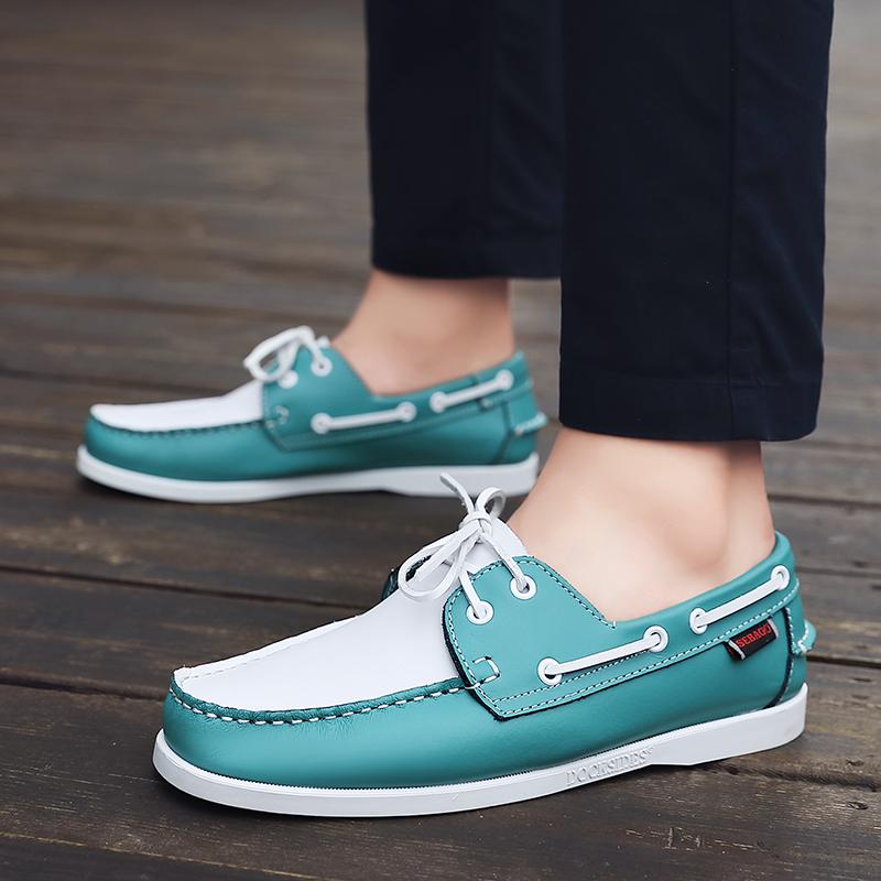 Fashion Fashion Men Comfort Loafers Shoes Outdoor Board Soft Sole Casual Leather Shoes Men Non-slip Sneakers Party Daily Shoes Man Flats