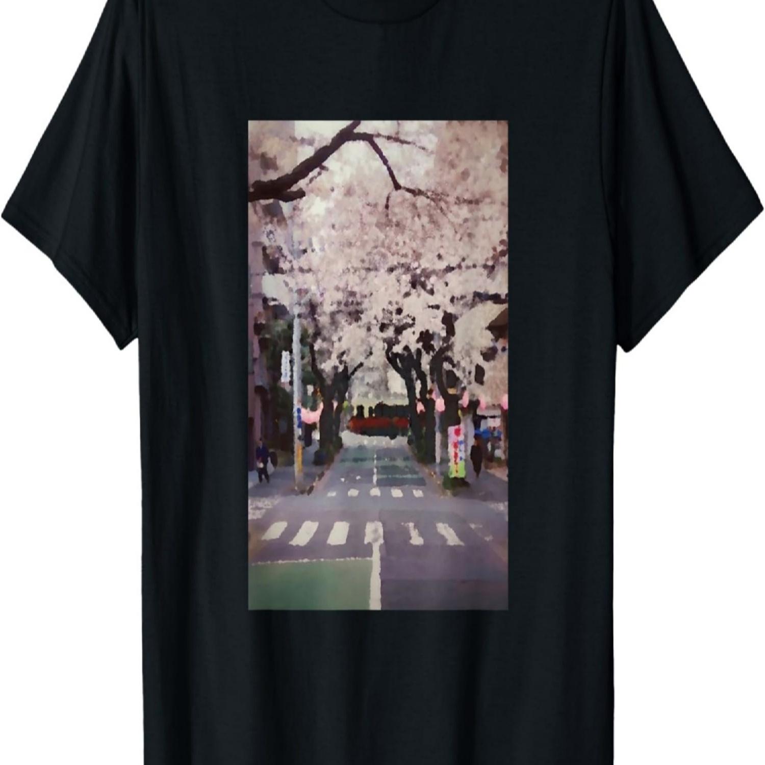 

Street Art Photography Cherry Blossoms T-Shirt S чёрный