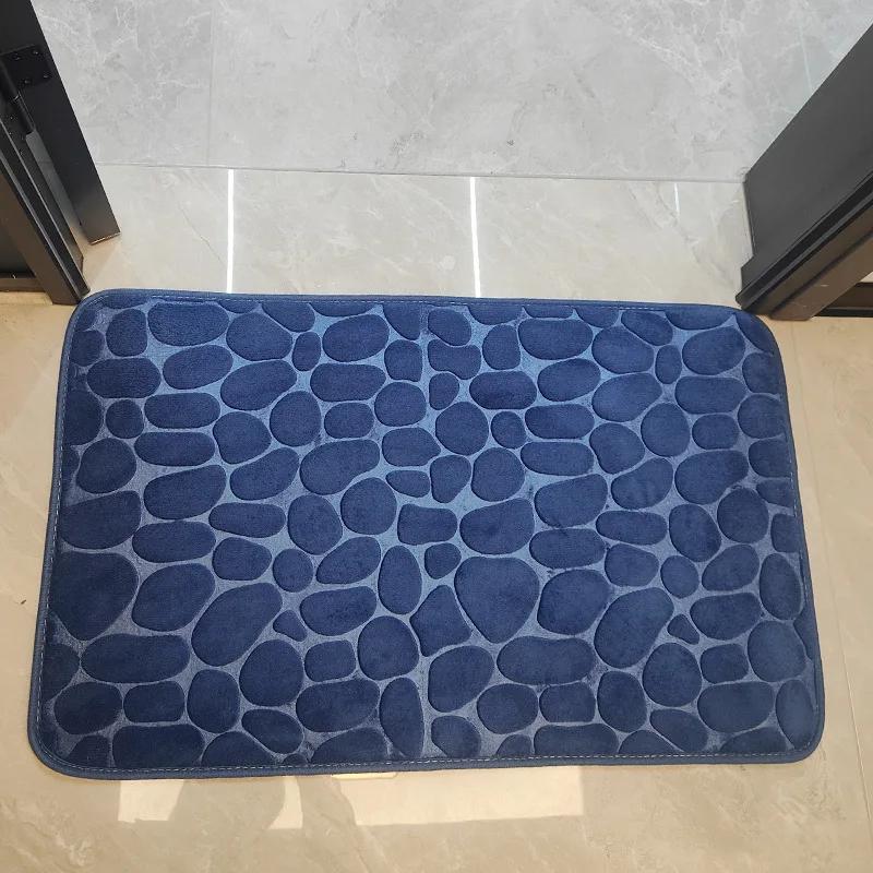 Matte rutschfest Teppiche Klinkerpflaster Prägung Badezimmer Bad In Waschbecken Badewanne Seite Bodenteppich Duschraum Fußmatte Memory-Schaum 1 Stück