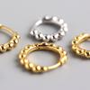 Price Silver Geometric Silver Bead Ring Fashionable Earrings for Women 18k Gold-plated Boutique Jewelry Gifts Trendy