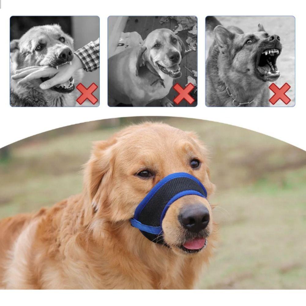 Adjustable Anti Barking Dog Muzzle Soft Pet Mouth Cover Dog Anti-Barking Mouth Cover  Outdoor