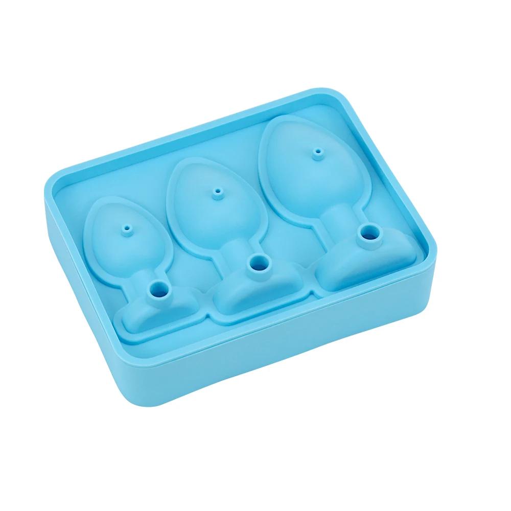 Funny Silicone Ice Cube Mold Prank Anal Plug Shaped Ice Tray Reusable Funny Cocktails Whiskey Beer Drink ice-Cube Maker