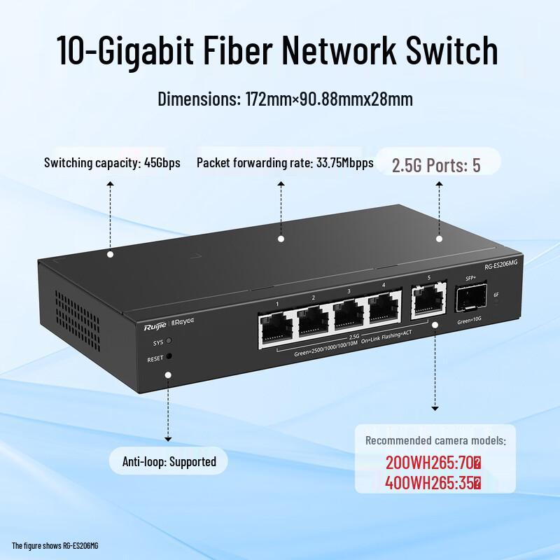Ruijie 5-Port 2.5G Managed Network Switch (CN version)