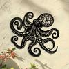 Large Metal Octopus Wall Art Victorian Gothic Laser Cut Sculpture Nautical Halloween Decor Gift