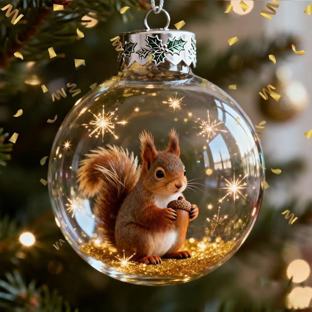Natures Birds Crystal Glass Christmas Tree Ornament Set With Plastic Material For Holiday Decor