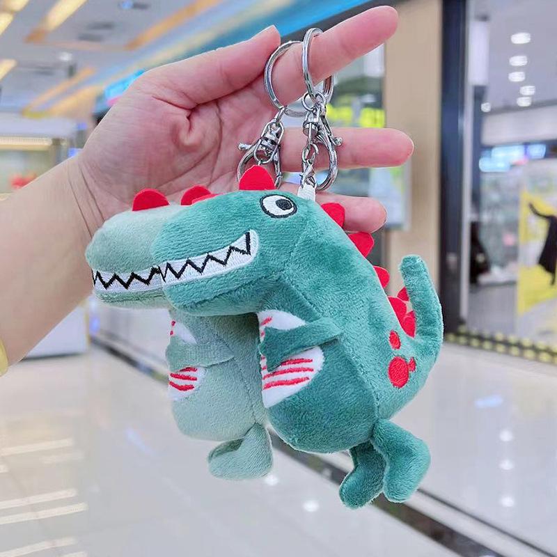Cute Plush Dinosaur Keychain Pendant - Green