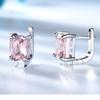 Gica Gema Jewelry S925 Sterling Silver Square Geometry STemperament Stud Earrings For Women Fine High Grade Jewelry Gift To Valentine's