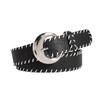 Half Circle Metal Pin Buckle Hand Woven Rope Womens Belt Clothing Accessories