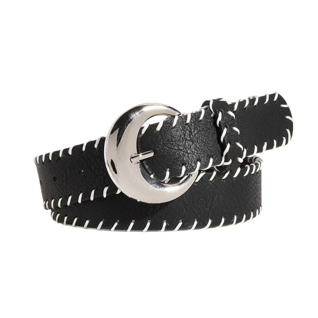 Half Circle Metal Pin Buckle Hand Woven Rope Womens Belt Clothing Accessories