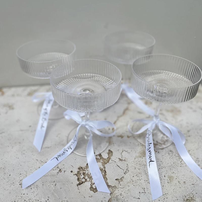 Bridesmaid Bride Bow Wedding Drink Tag Bridal Shower Bachelor Party Champagne Glass Ribbon Decoration Supplies Bride To Be Gift