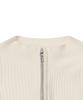 Mucent Orchid Ribbed Crop Knit Zip-Up (7 Colors)