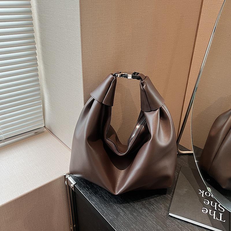 

Модна ретро сумка великої місткості 2024, нова осінь і зима, проста повсякденна сумка через плече, жіноча сумка