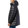 Reebok Hooded Solid Color Loose Mid-Length Down Jacket Men Outerwear Black DY6007