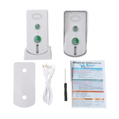Wireless Intercom Doorbell System Full Duplex Communication 500m 1640ft Long Range Rechargeable Home Security Doorbell