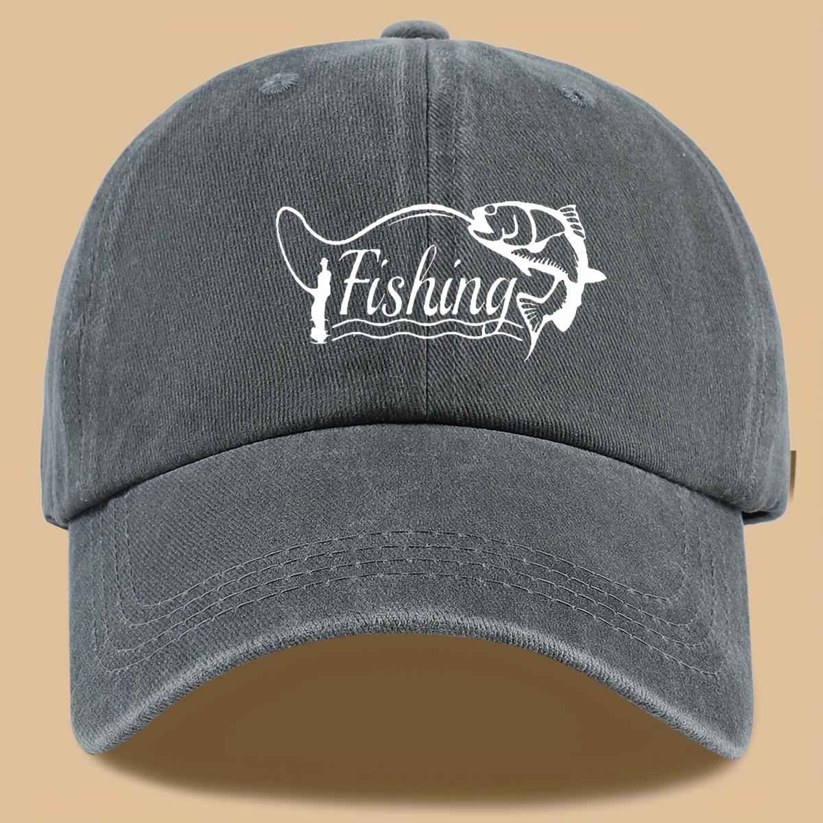 

1 шт. Женская Мужская Рыбацкая Кепка с Принтом Рыб Outdoor Дышащая Регулируемая Кепка от Солнца с Постиранным Изогнутым Козырьком One Size