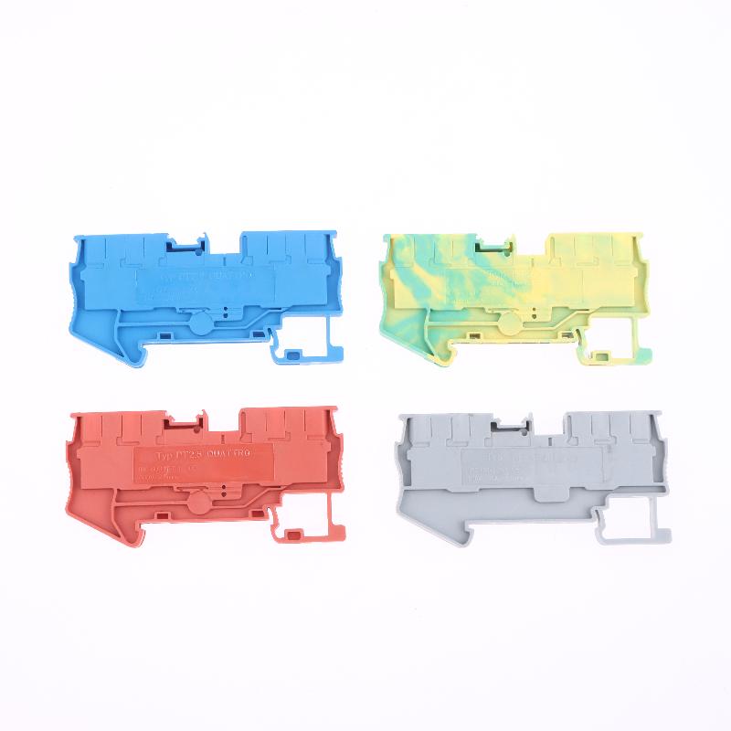 5Pcs Pt2.5 Quattro Push-In Termin Spring Plug Cable Screwless Electrical Connector Two-In, Two-Out Quick-Connect Terminal Block