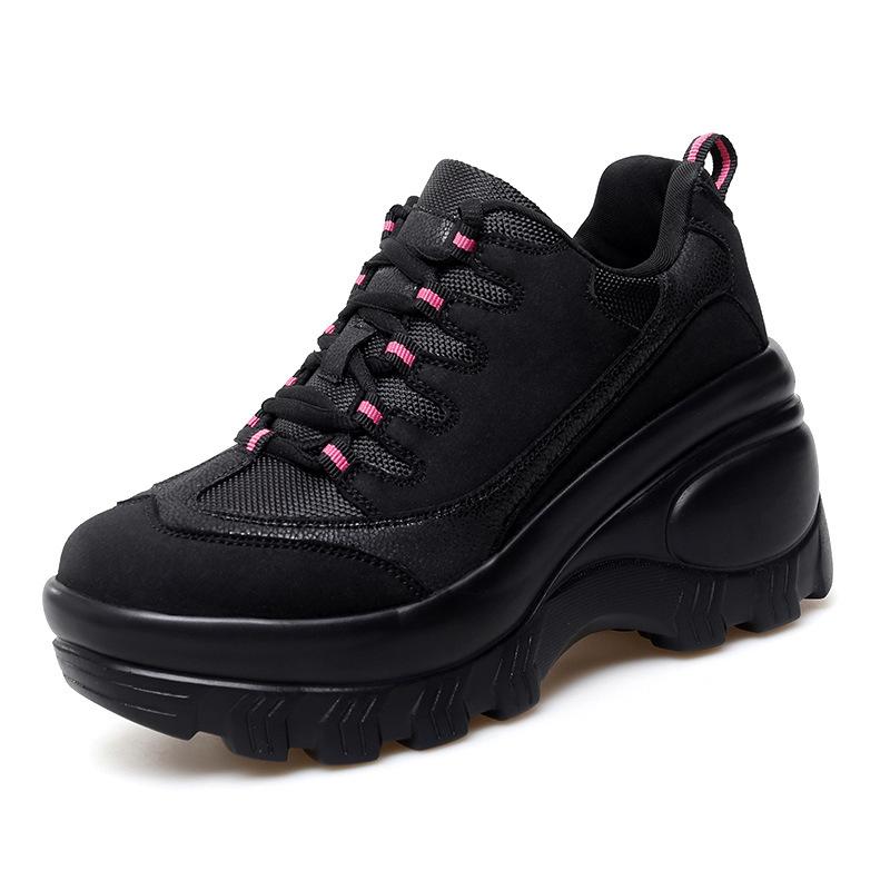 Contrasting casual shoes 22 new autumn and winter heightening color matching dad shoes muffin shoes 35