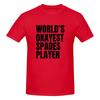 World S Okayest Spades Player  Black Trendy Tshirt Sweetcool Girlish Feeling Double Edging Basic Tee