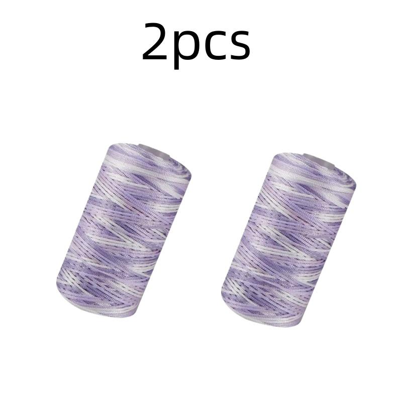New Summer Crochet Yarn 1.5mm Thin Ice Cotton Thread for Hand Knitting Bag Hat Shoes 100g Hollow Line Colorful Nylon Cord