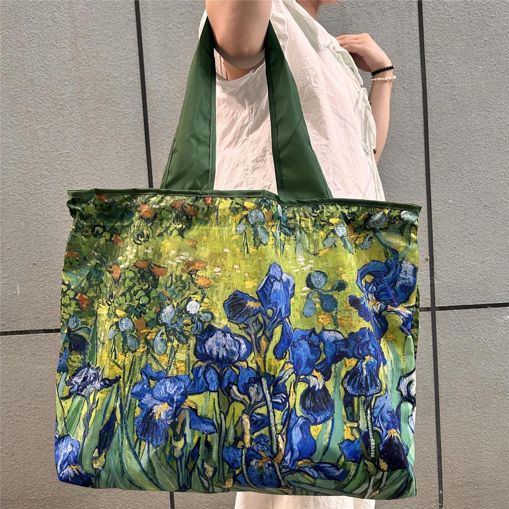 Najlepiej sprzedająca się ekologiczna poliestrowa składana torba na zakupy – bardzo duża, przenośna torba na ramię