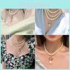 Saturn Pearl Necklace For Women Handmade Multilayer Pendant Elegant Jewelry Gift For Women