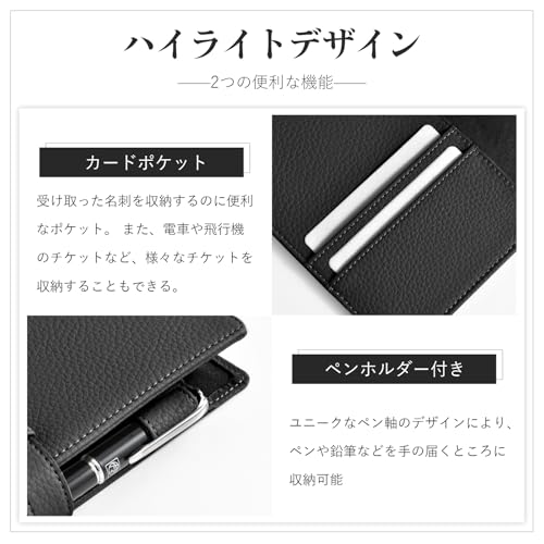 Wasenn A5 Notebook Cover, Leather Planner Cover, Holds 2 Books, Fits Thick Diaries, Spiral Notebooks, A5 Size, College Notebook, Book Cover, A5 Card S