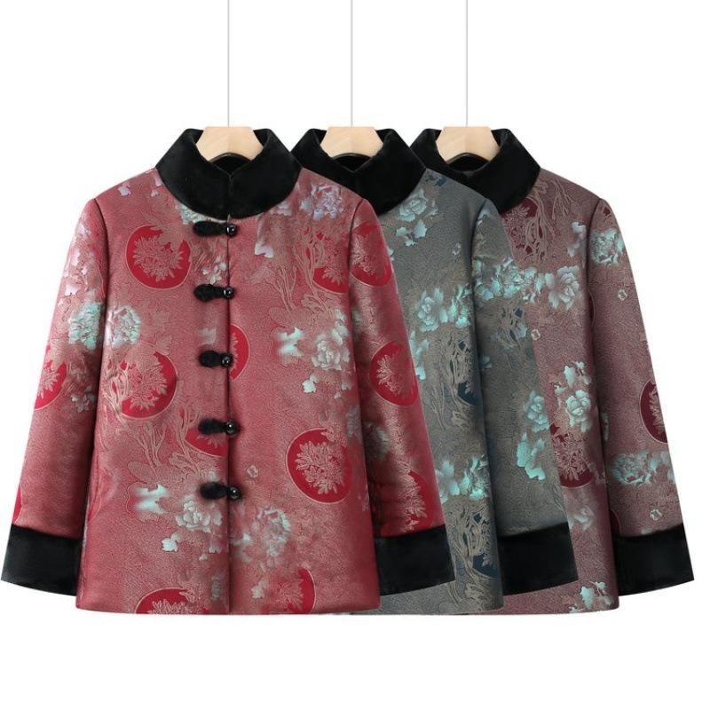 Winter Cotton-padded Clothes, Piled and Thickened Coats, Cotton-padded Jackets, Warm Cotton-padded Clothes for the Old Lady