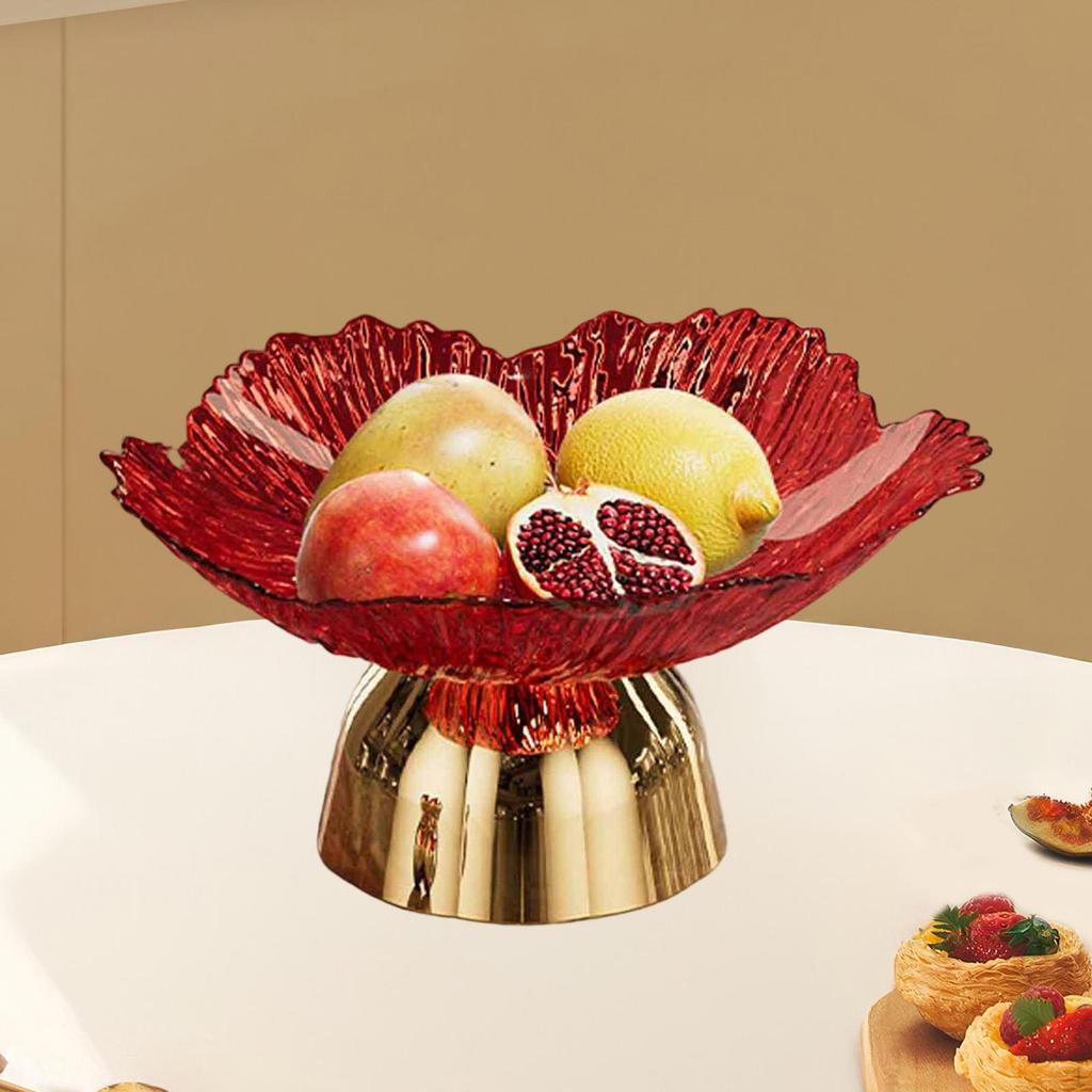 Decorative Pedestal Bowl Dish Holder Dessert Display Stand Decor Fruit Basket Serving Tray for