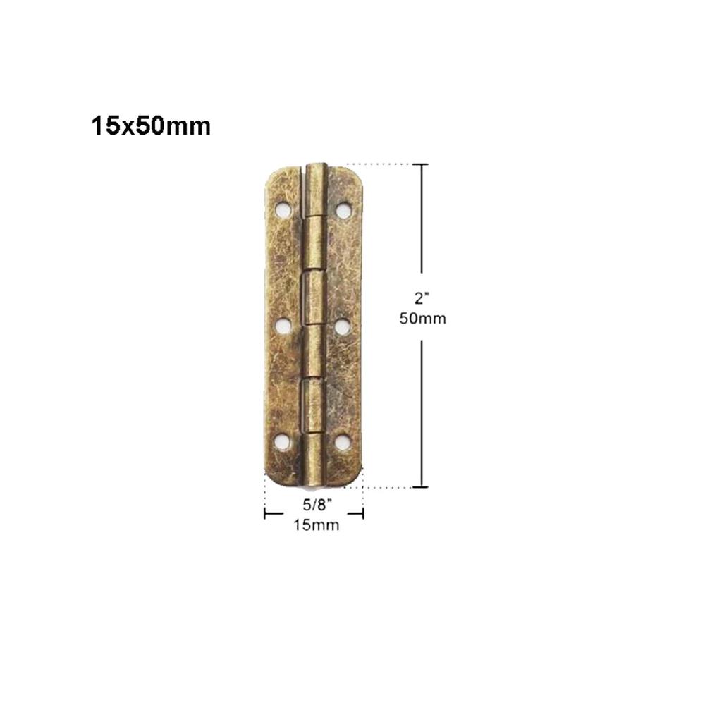 10-25pcs Mini Antique Brass Cabinet Hinges with Screws for Jewelry Gift Box Wooden Wine Chest Door Hardware