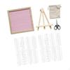 Babilla of Modifiable Felt Letters with A Stand Office Ornament for Classroom