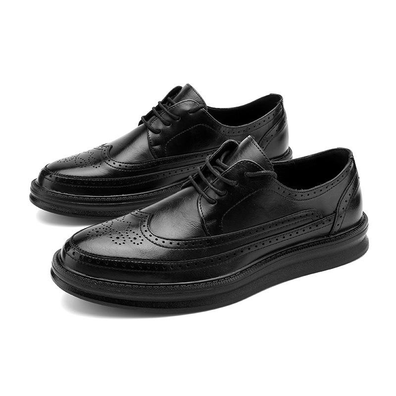

Brock engraved men s shoes new British style leather shoes men s business platform white casual shoes men s pair 45