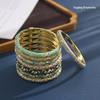 Enamel Painted Open Cuff Bracelet: Retro Court Style, Ideal Gift for Career Advancement & Best Friend