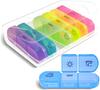 UCRAVO 7 Days Pill Organizer Weekly Medicine Box Morning Afternoon Evening Night Tablet Case BPA Free Portable Box for Vitamins,Supplements& Medici