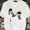 Unisex Minimalist Print Cotton Crewneck Breathable Summer Basic Loose Fitted Casual Graphic Tee