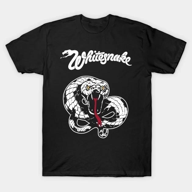 VTG Whitesnake Band Music Lover Cotton Black All Size Unisex Shirt S разноцветный