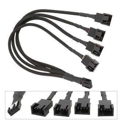 PWM Fan Splitter 4Pin Adapter Cable 1 To 3/4 Computer CPU Fan Splitter PC Fan Extension Power Cable Fan Cooling Splitter