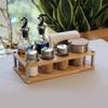 Hanqian Tabletop Condiment Set with Solid Wood Base