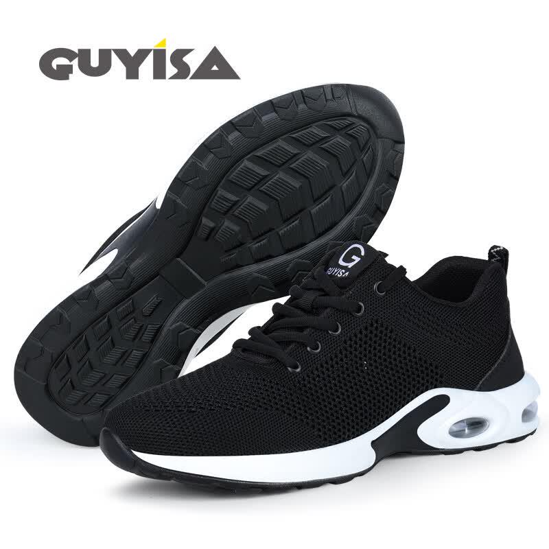 GUYISA 2007 Men's Summer Breathable Steel Toe Safety Work Shoes