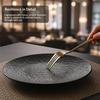 Plastikowe talerze obiadowe z powierzchnią o fakturze kamienia, gładką krawędzią bez zadziorów, do domu, kuchni, restauracji, do serwowania steków, makaronów