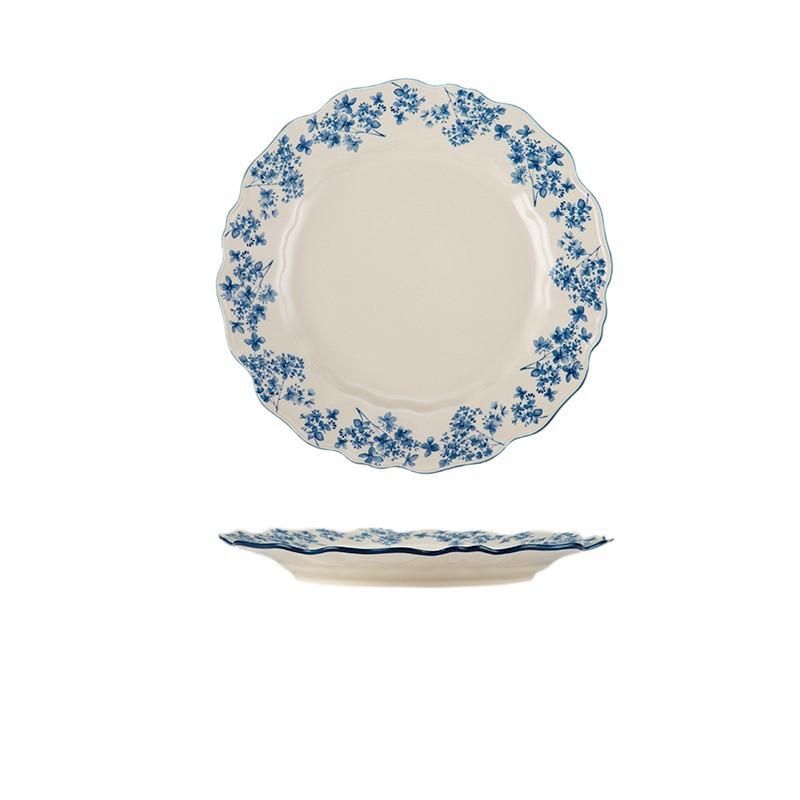 Luxury National Tide Style Ceramic Bowl & Plate Set - Underglaze Color, Ideal for Rice, Soup, and More.