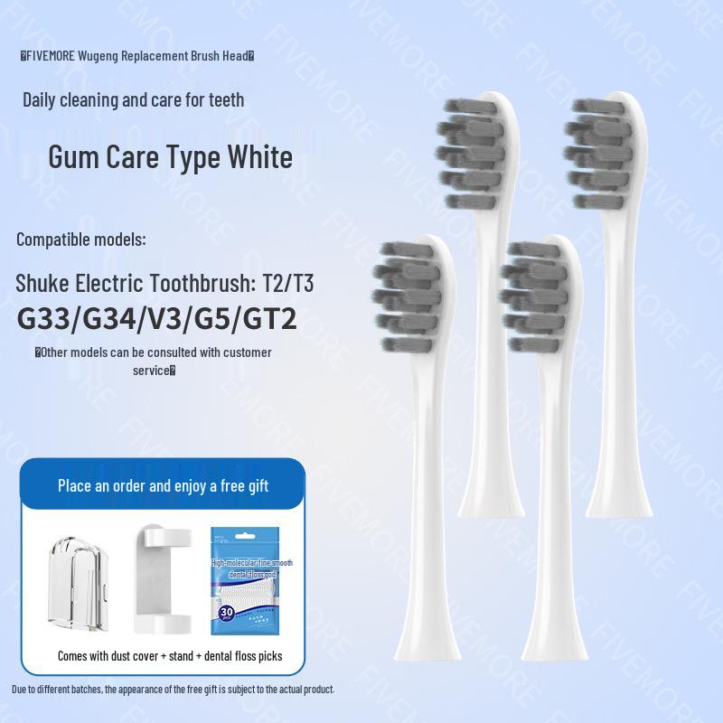 Sakypro Electric Toothbrush Replacement Brush Heads for T2, T3, G23, G33, V3, V5, GT2 Models with Sonic Vibration.