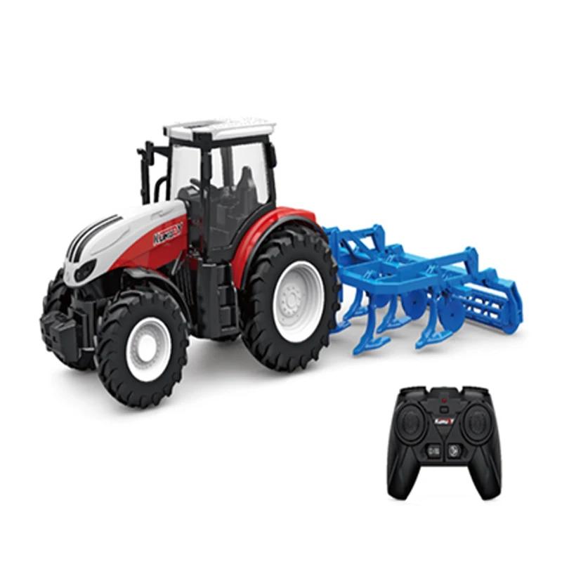 RC Car Tractors Trailer 2.4G Радиоуправляемые фермерские машины Farming Simulator Truck Миниатюрный фермер Модель животного Игрушки Дети Мальчики