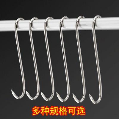 10 Ganchos de Carne Resistentes Para Colgar Acero Inoxidable Carniceros Gancho en Forma de S Con Punta Afilada Para Herramientas de Cocina y Horneado