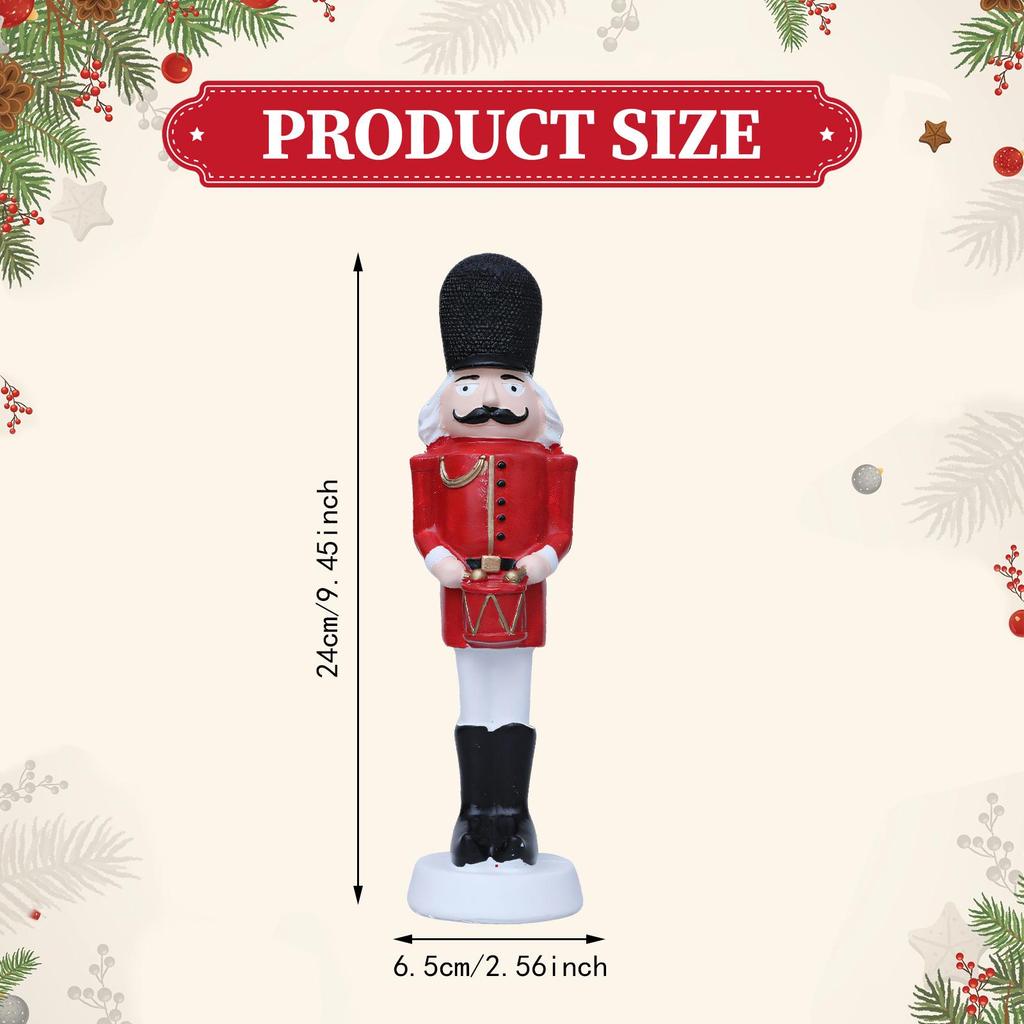 Christmas Nutcracker Figure Christmas Decoration Xmas Ornament Sculpture for Living Room