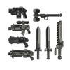Building Blocks Characters Soldiers Military Accessories Guns Movie Peripherals Double-Sided Cloaks Helmets Swords Axes Toy Gift