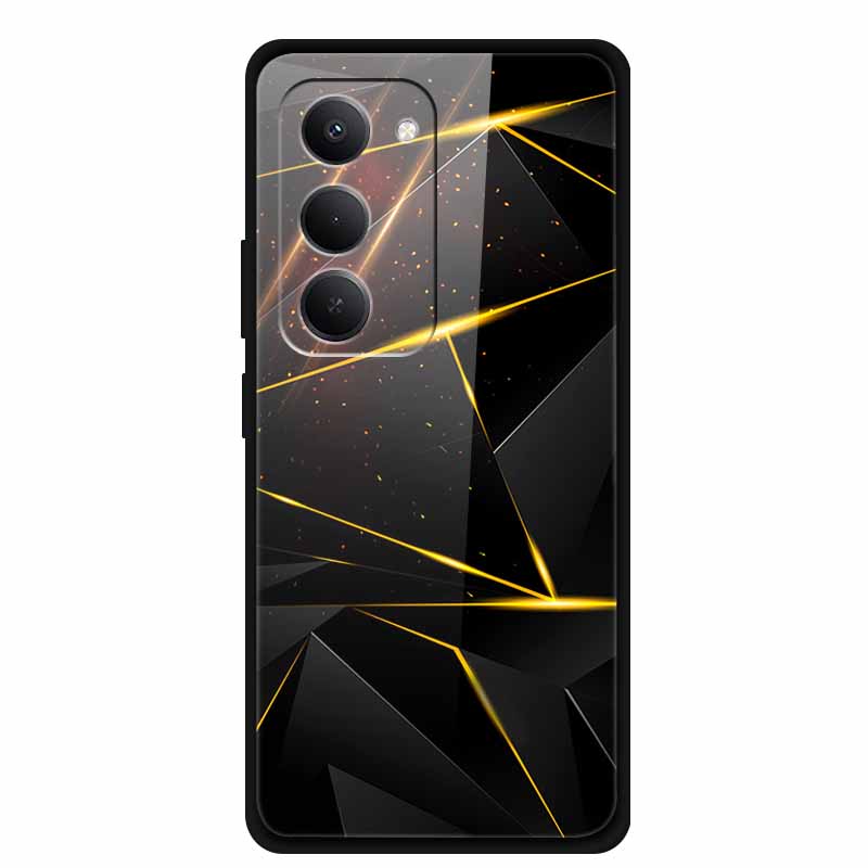 For Redmi 15 5G Case 6.9  Fashion Tempered Glass Hard Back Covers For Redmi 15 4G 2025 Phone Cases Soft Bumper Protective Fundas -Redmi 15 5G 169mm