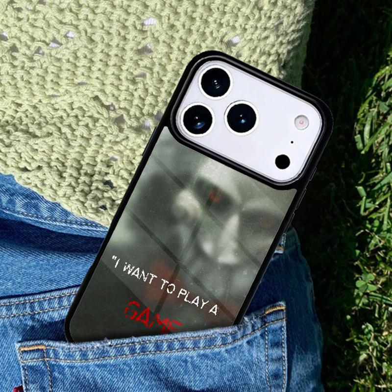 Jigsaw Saw Horror Phone Case For iPhone 17 AIR 16 Pro Max 15 14 Pro 11 12 13 Shockproof Silicone Cover