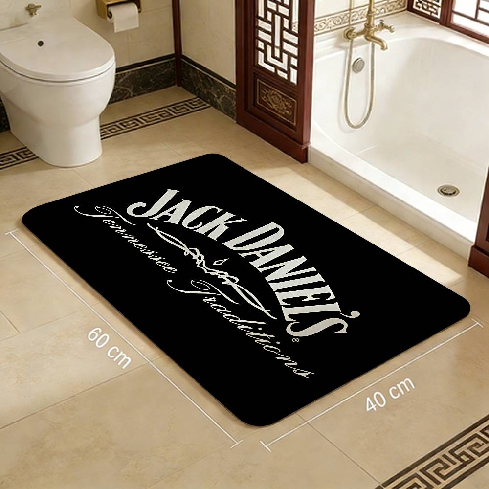 Tappeto da corridoio lavabile antiscivolo con motivo Jack-Daniels Whisky Tappeto per area divani e poltrone del soggiorno Tappetino per ingresso cucina Tappeto da area